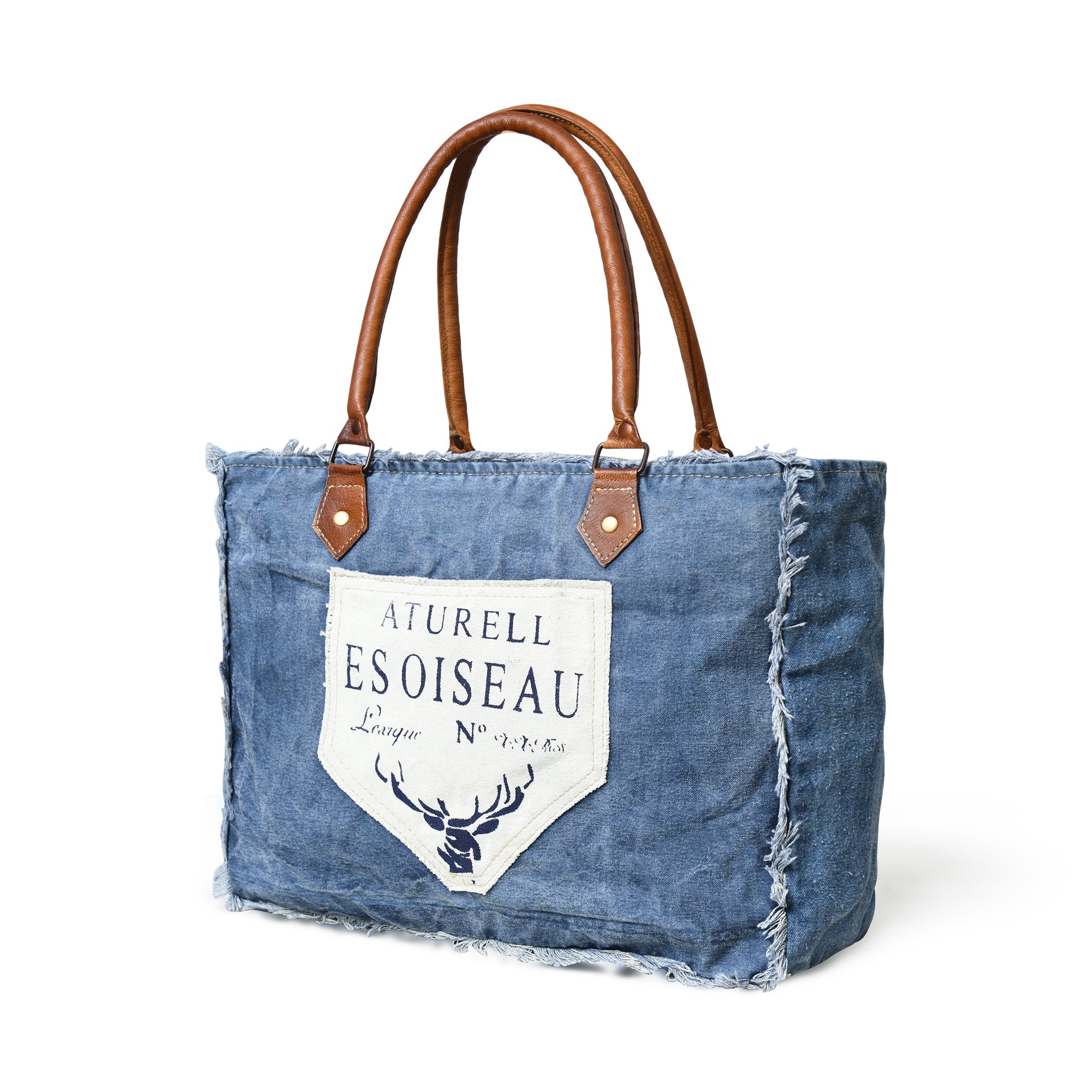 Denim Boho Chic Canvas Shoulder Bag — product image
