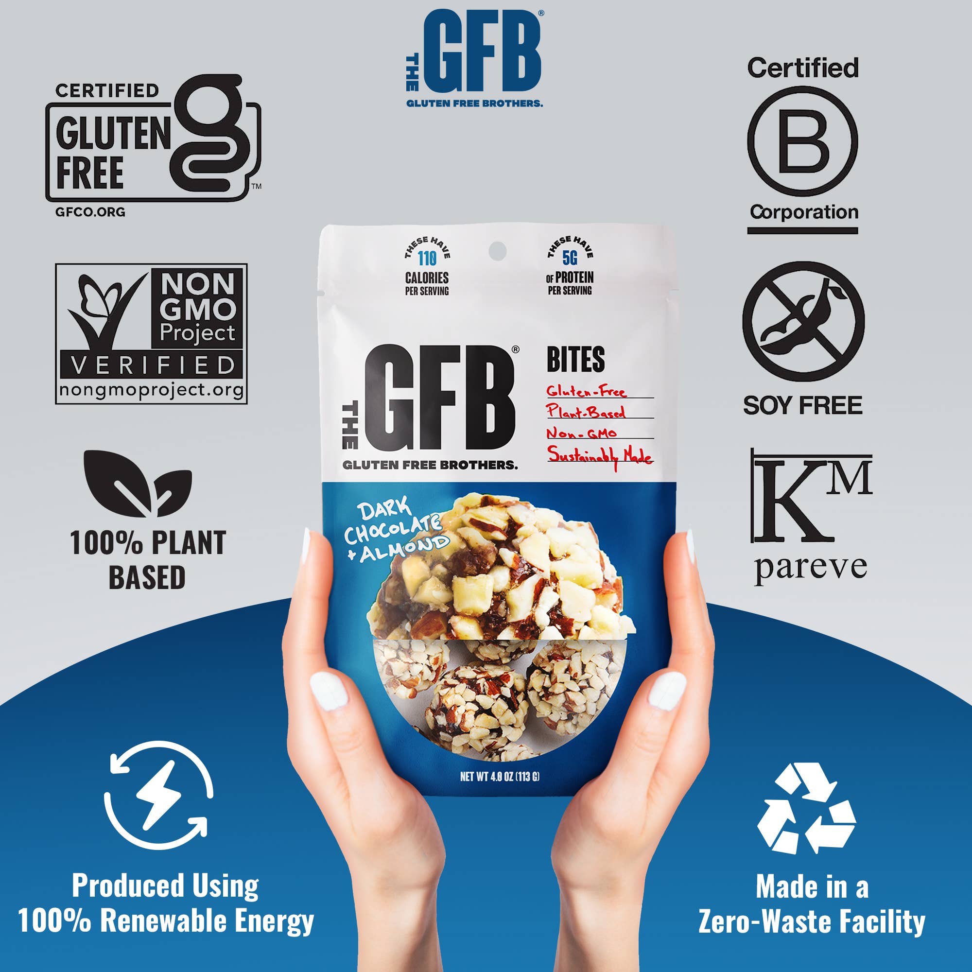 The GFB: Dark Chocolate Almond Protein Bites 6 pck — product image