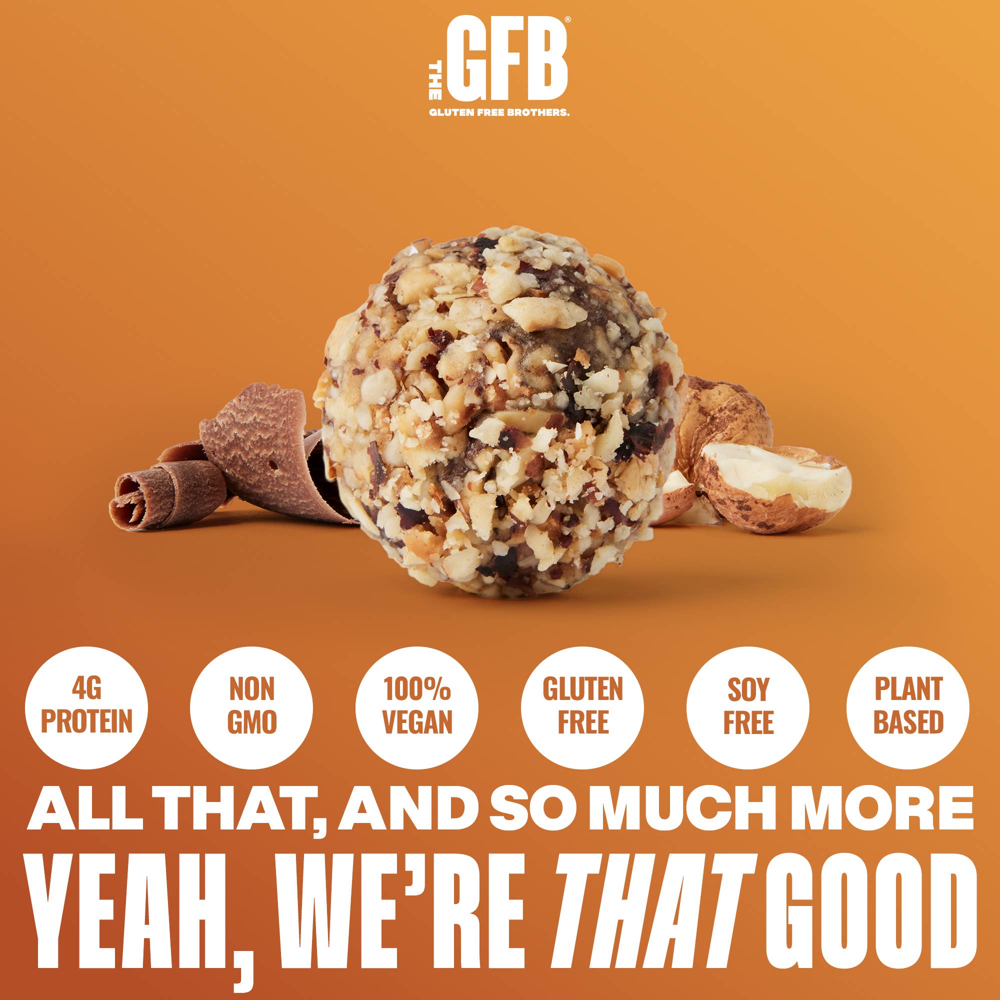The GFB Dark Chocolate Hazelnut Bites 6 pck — product image