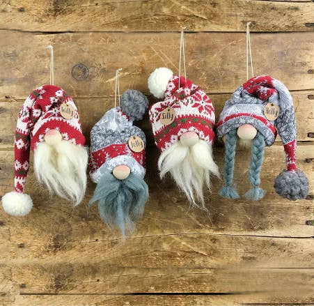 Winter Gnome Ornament Set (4A) — product image