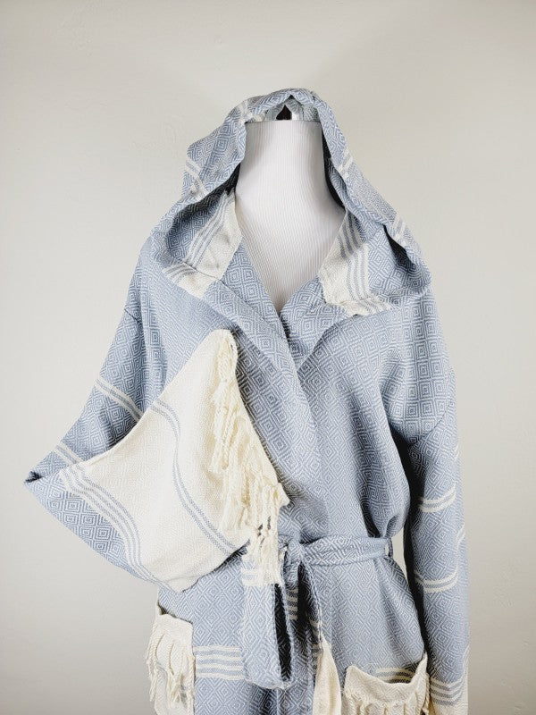 Unisex Robe, Beach or spa Robe with pockets - Sky — product image