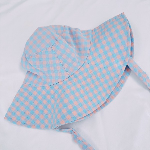 Color Palette Gingham Beach Hat — product image