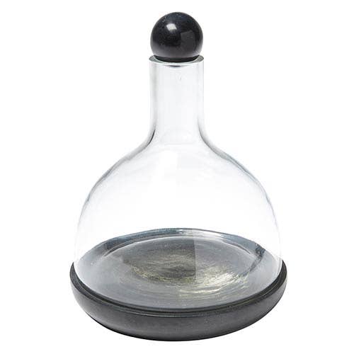 Black Marble and Glass Wine Carafe — product image