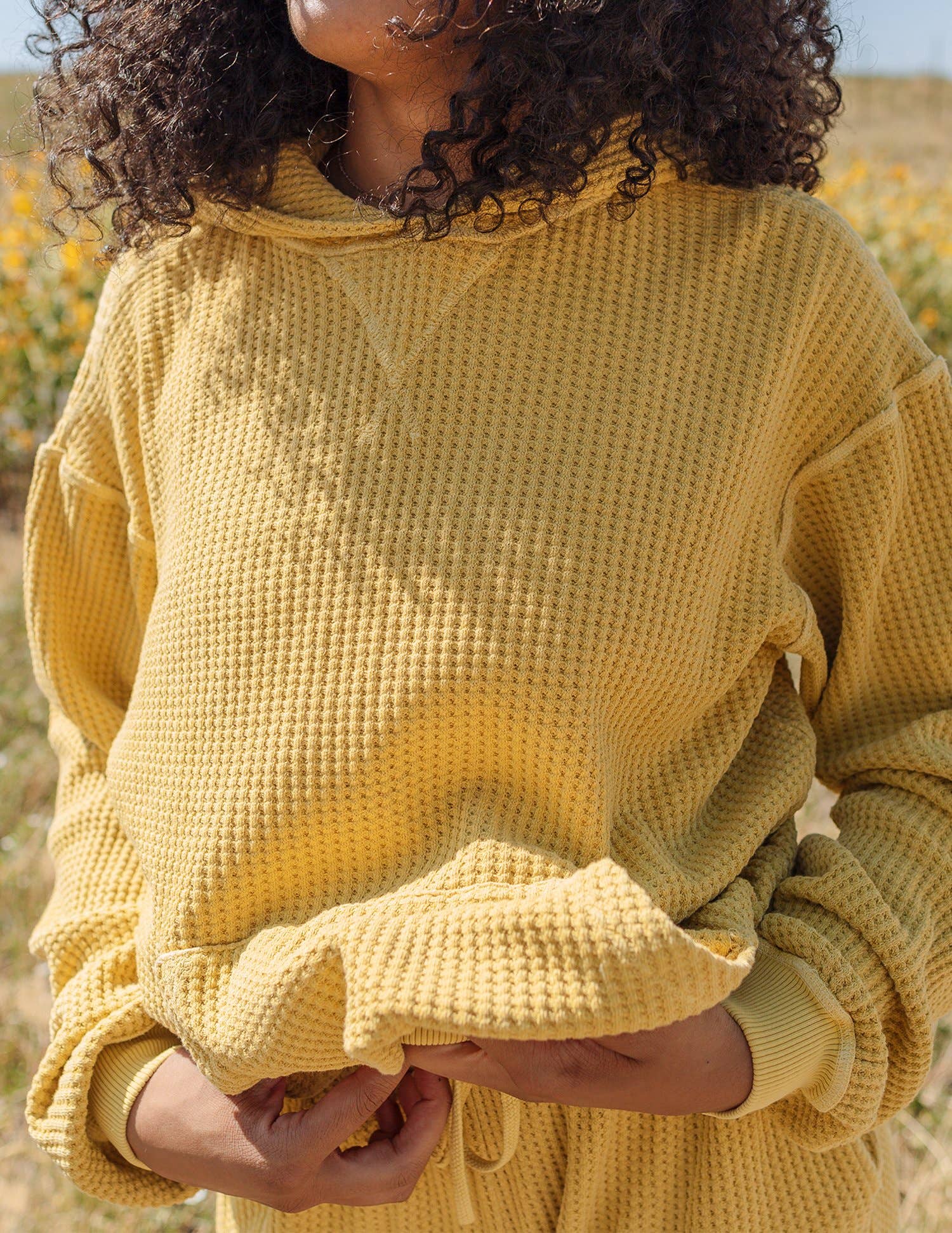 The Waffle Hoodie - Sunflower: Large — product image
