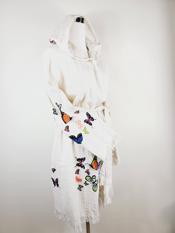 Soft and Cozy Muslin Kimono Robe, Organic Cotton M — product image