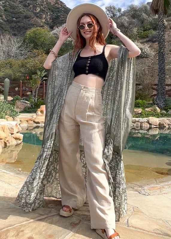 Paisley Tapestry Free Flow Kimono — product image