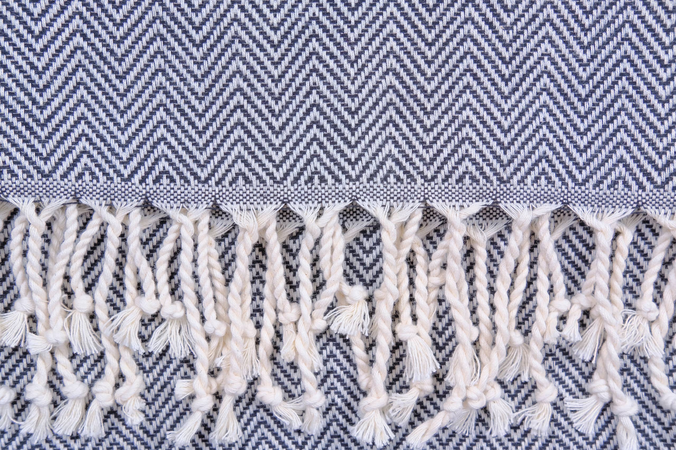Herring Peshtemal  Cotton  Beach Towel: Black