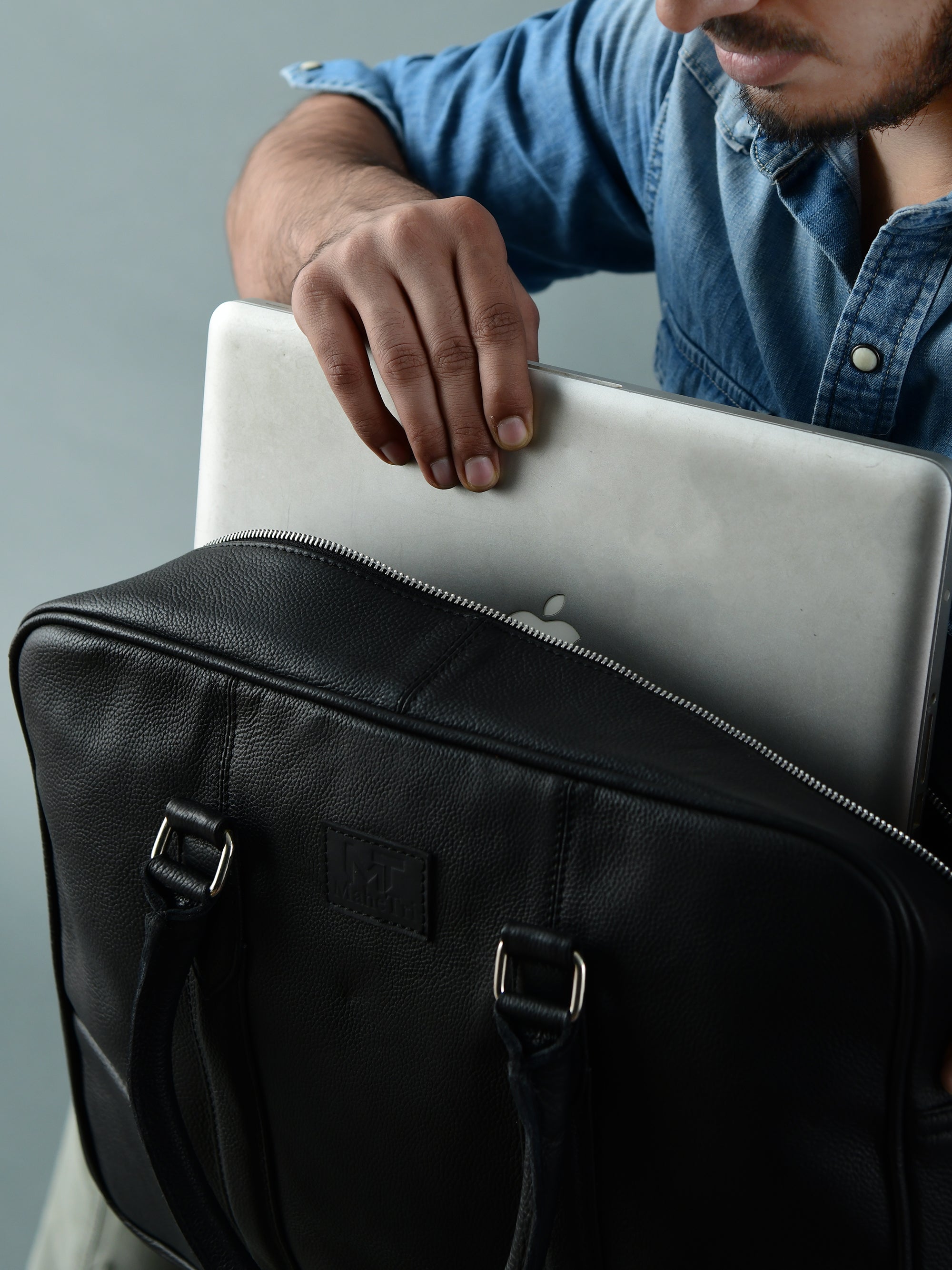 Texas Black Leather Briefcase — product image
