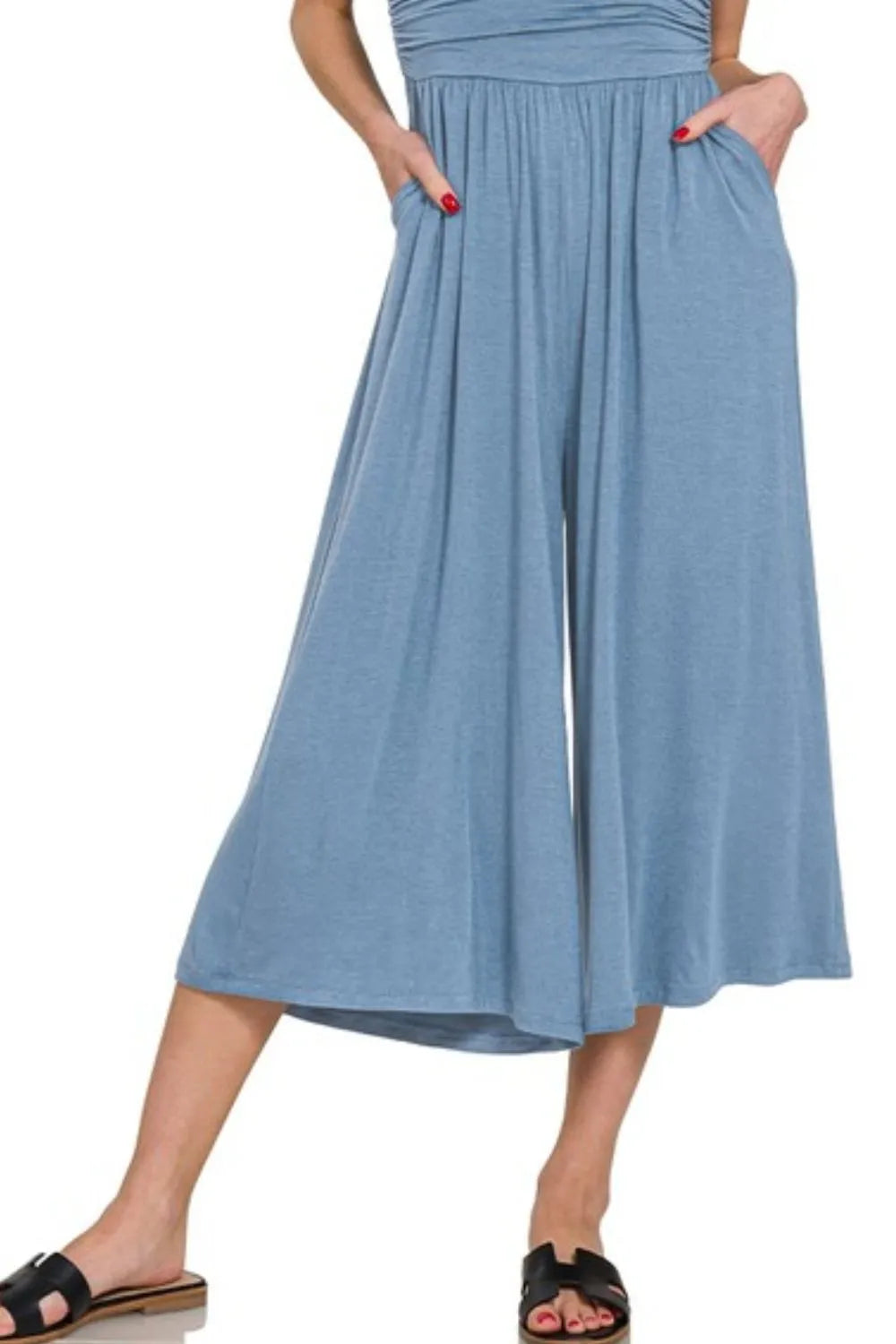 Zenana Double Layered Strapless Tube Top Jumpsuit — product image