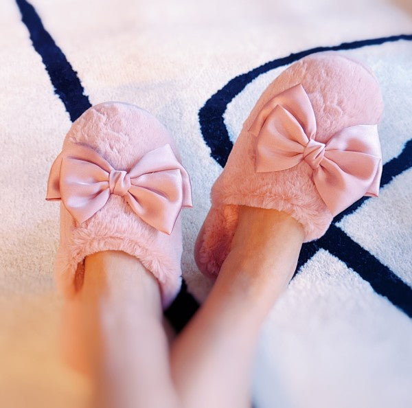 Satin Shine Fur Cozy Lounge Slippers — product image