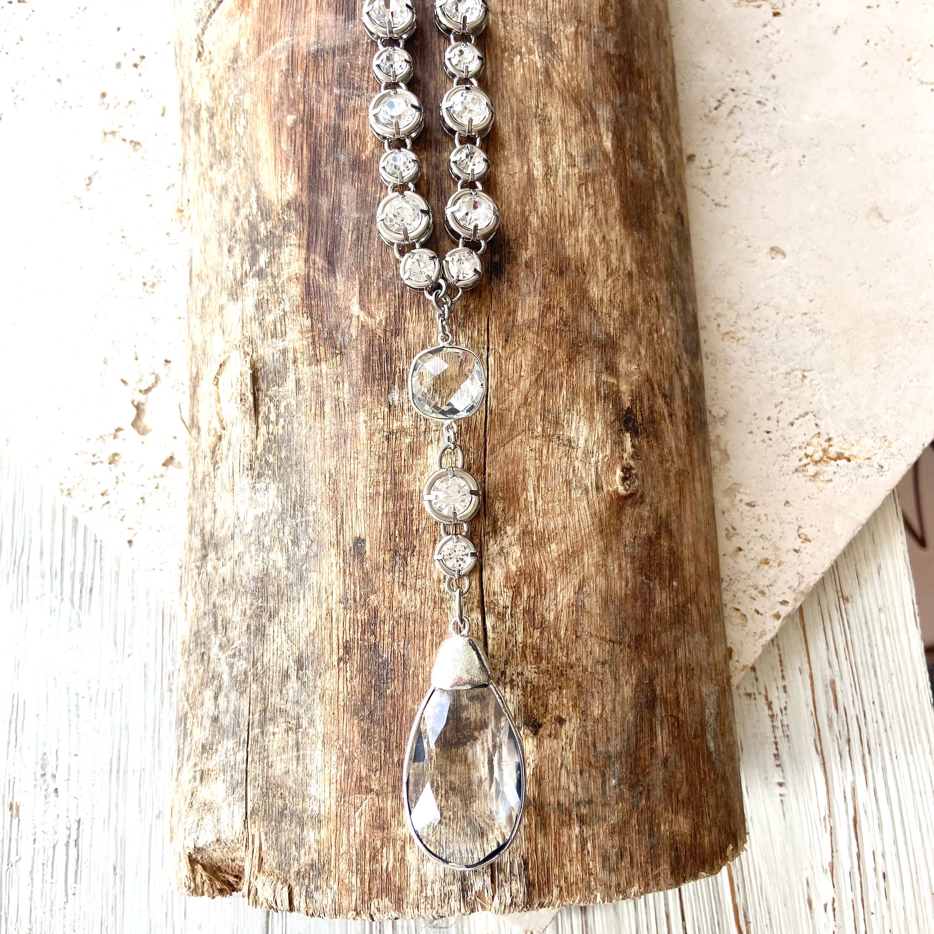 Crystal jewelry chandelier necklace salon boutique bridal