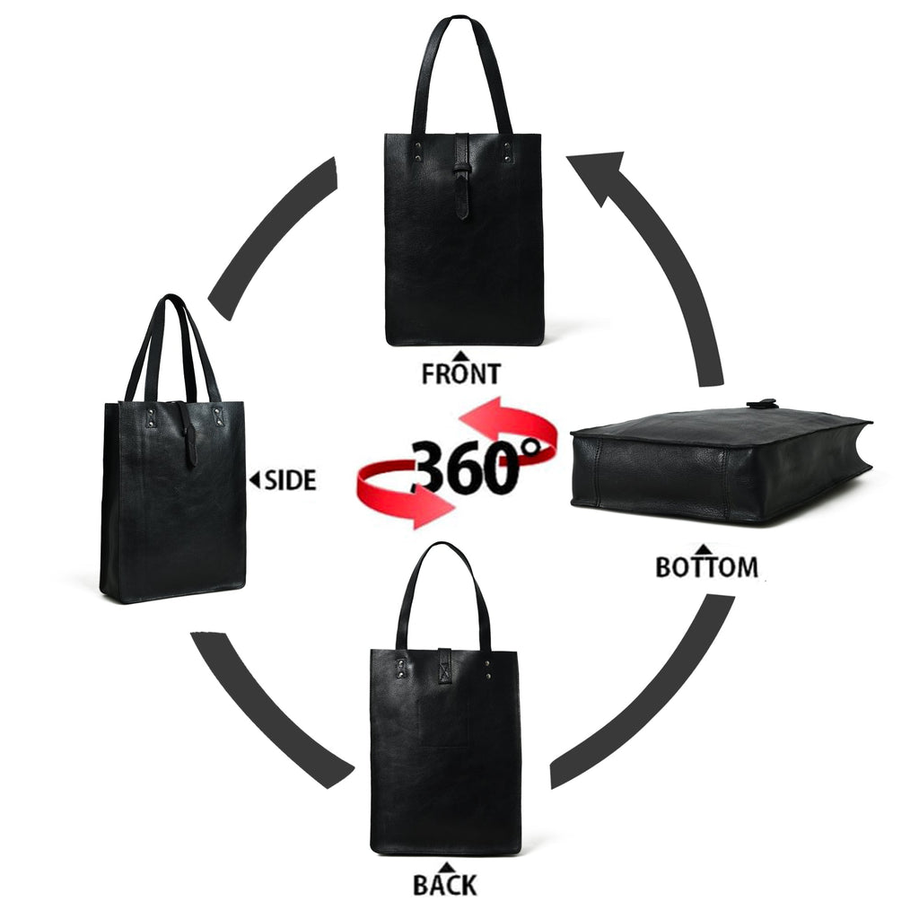 Ebony Elegance Leather Tote — product image