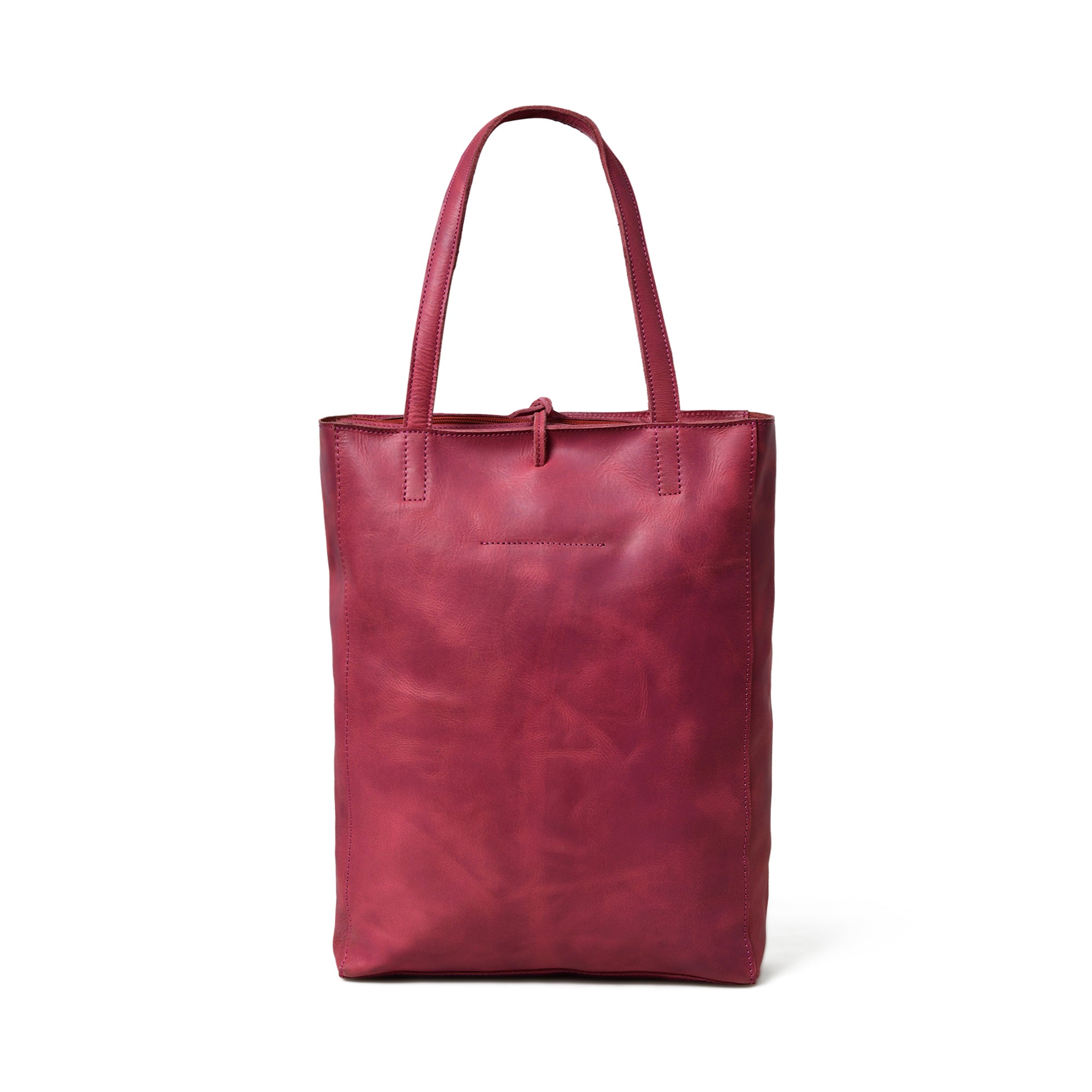 Maroon Leather Tote Bag — product image