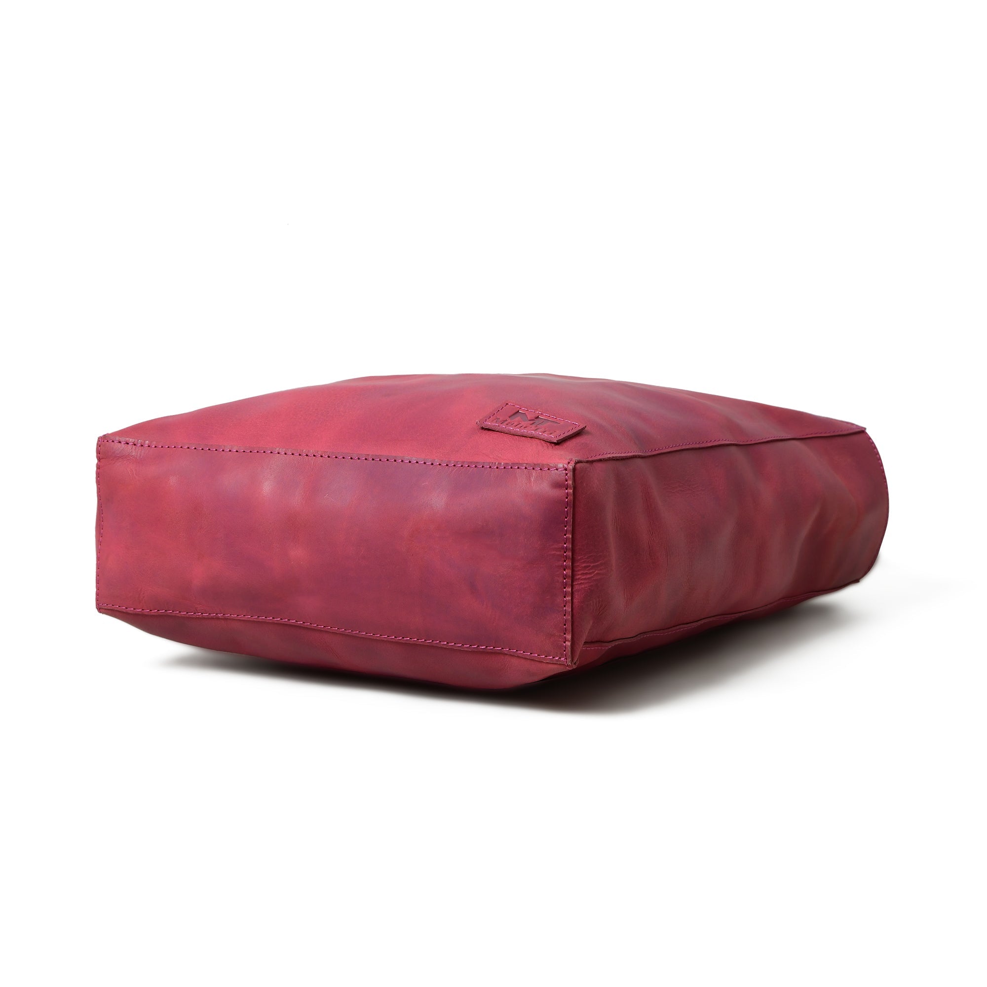 Maroon Leather Tote Bag — product image