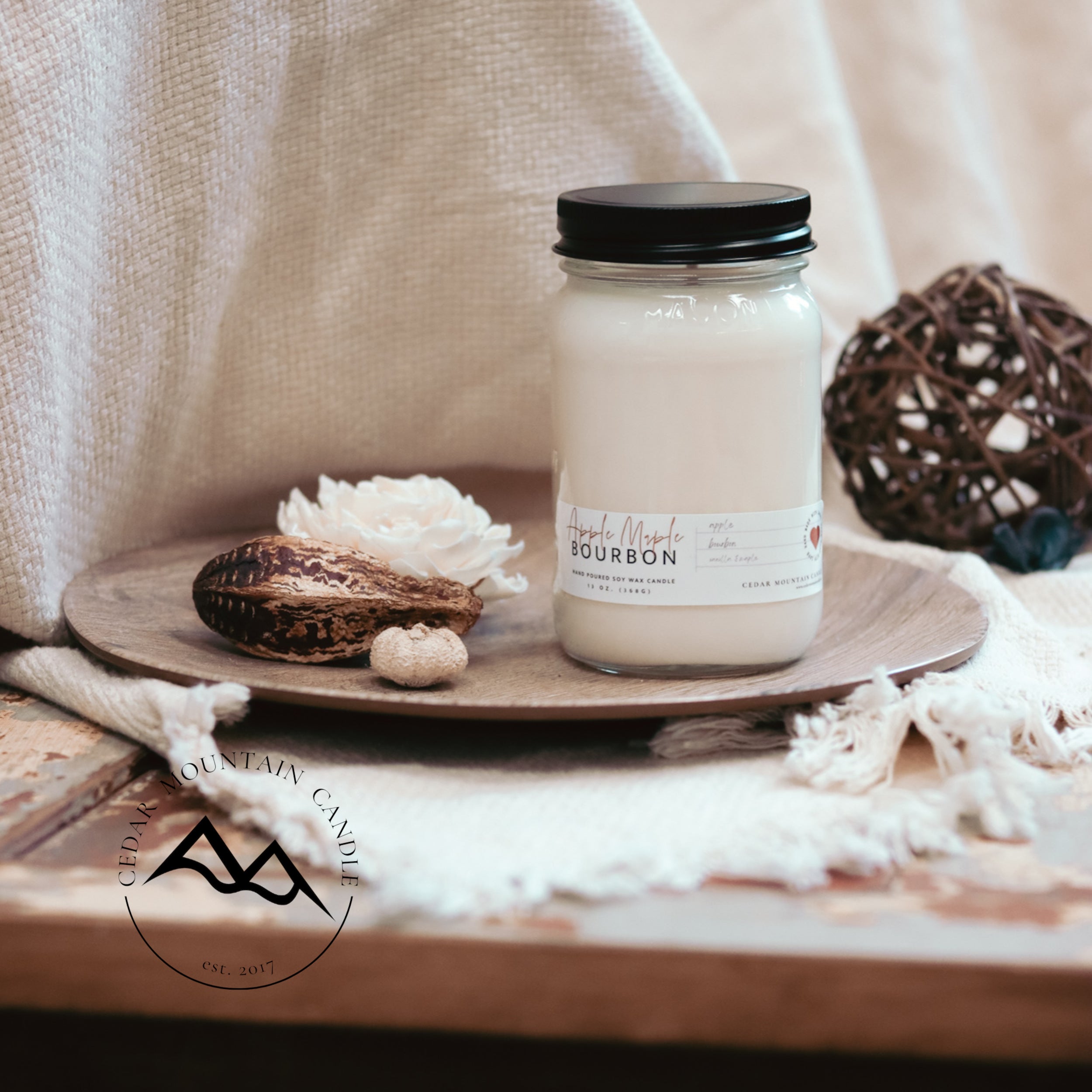 13 oz Mason Jar Soy Candle - Mango & Coconut Milk