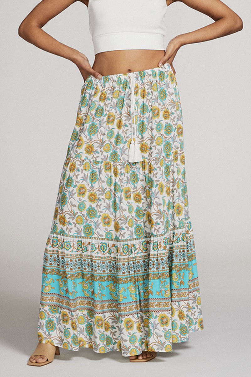 Printed maxi skirt — product image