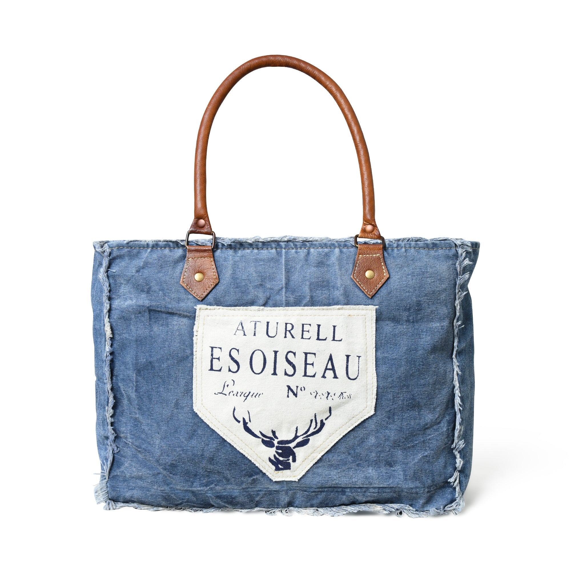 Denim Boho Chic Canvas Shoulder Bag — product image