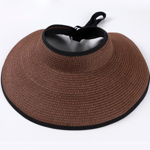 STRAW VISOR SUN HAT — product image