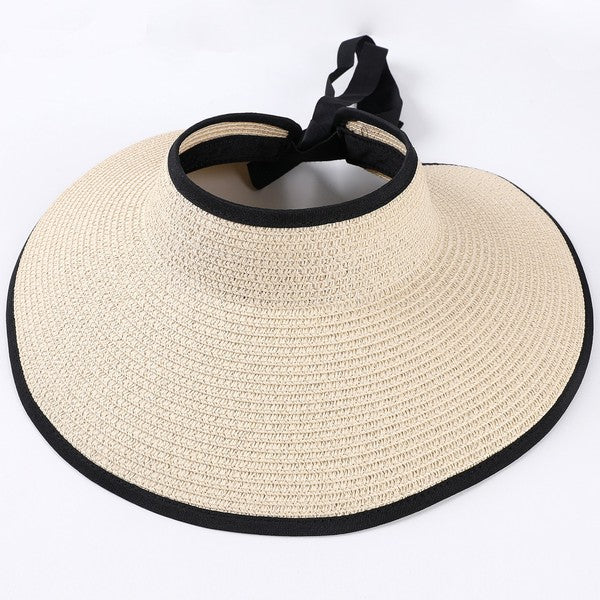 STRAW VISOR SUN HAT — product image