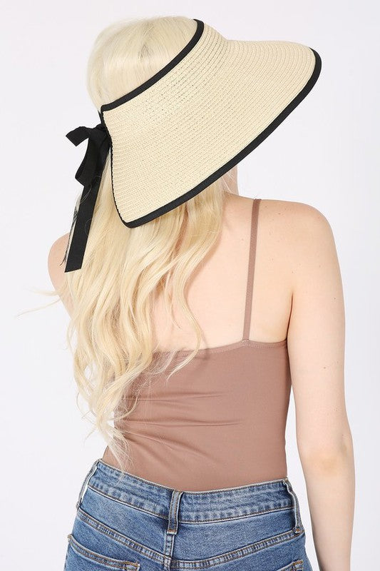 STRAW VISOR SUN HAT — product image