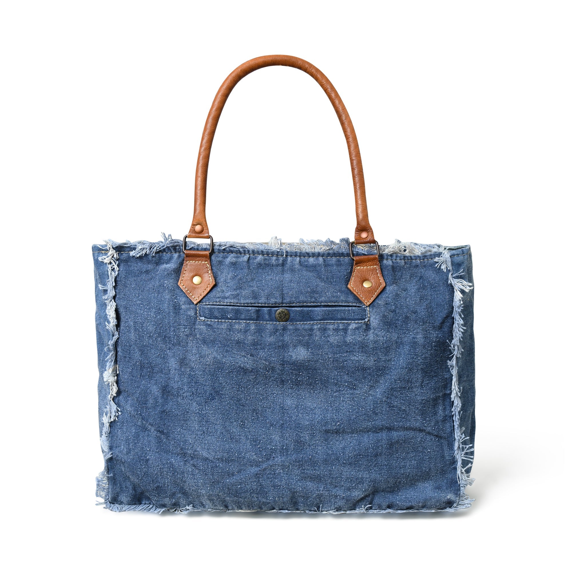 Denim Boho Chic Canvas Shoulder Bag — product image