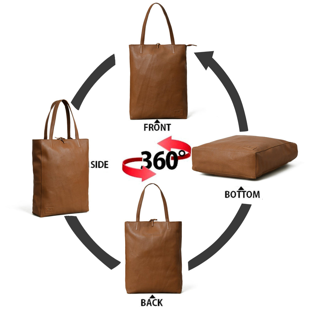Café Chic Women's Leather Tote Bag — product image