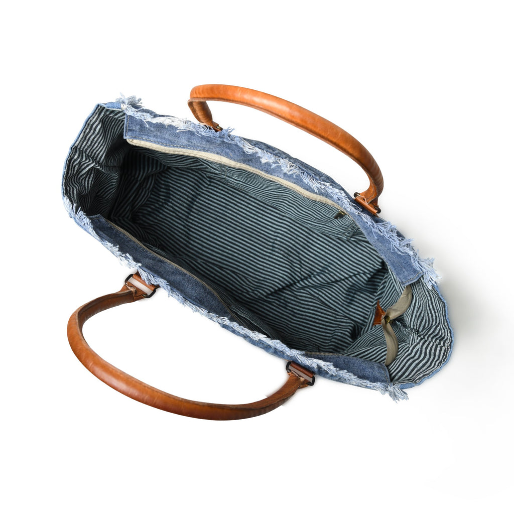 Denim Boho Chic Canvas Shoulder Bag — product image