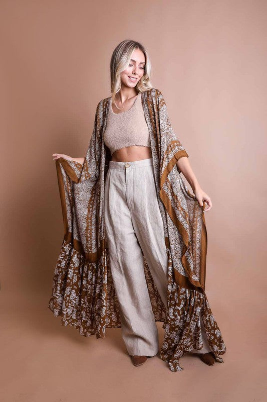 Paisley Tapestry Free Flow Kimono — product image