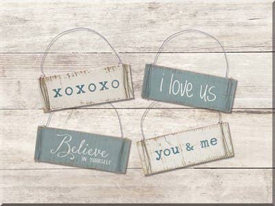 Rustic Pallet Ornament Set (4A)