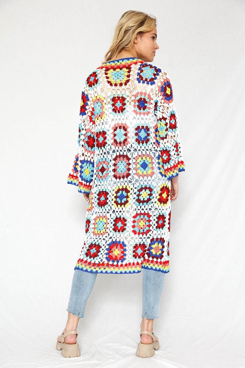 Tiled crochet cover up — product image