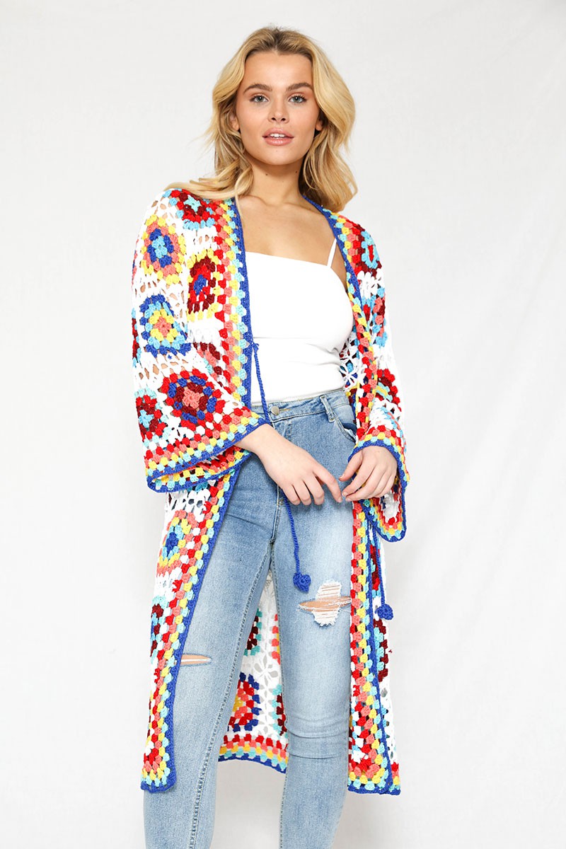 Tiled crochet cover up — product image