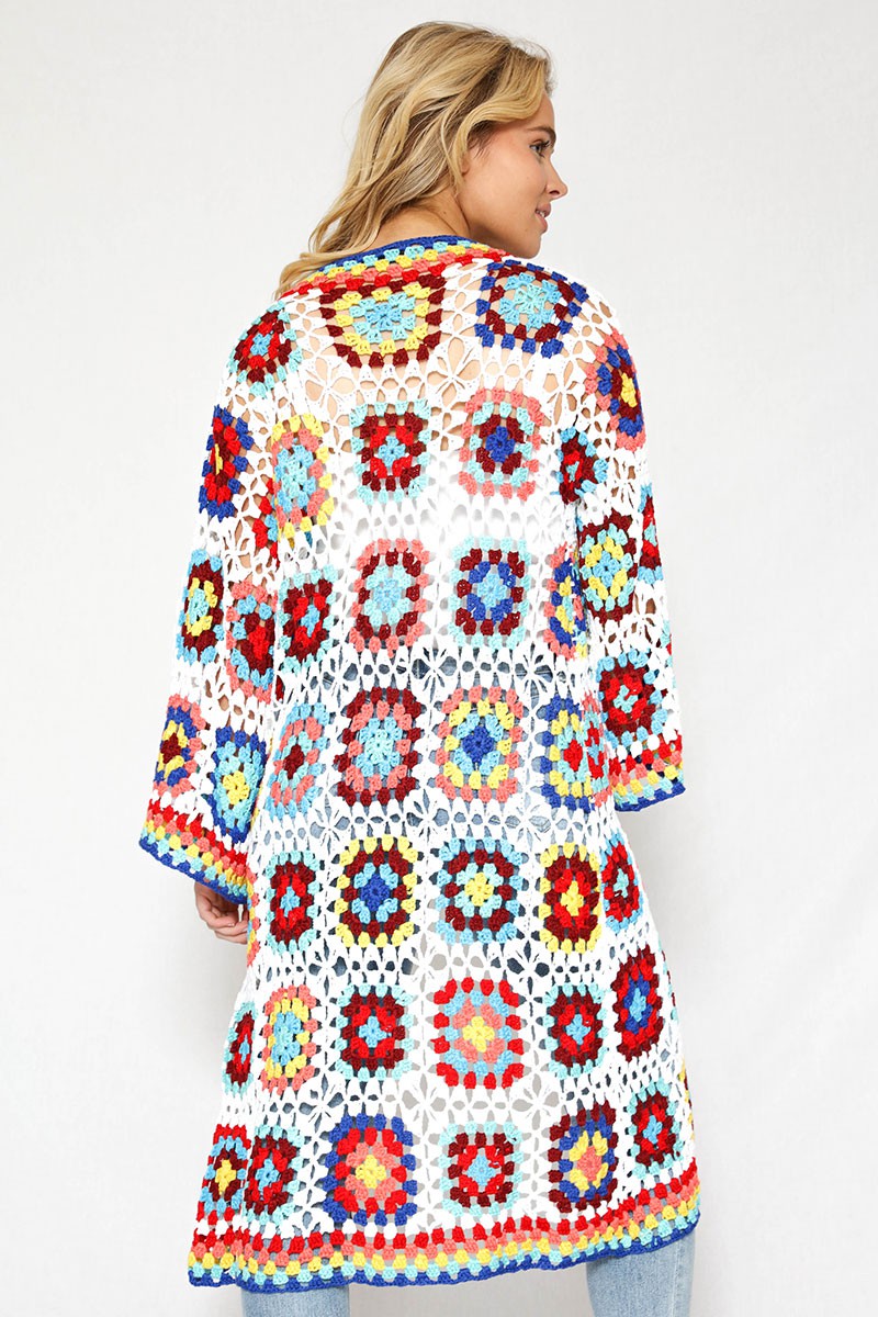 Tiled crochet cover up — product image