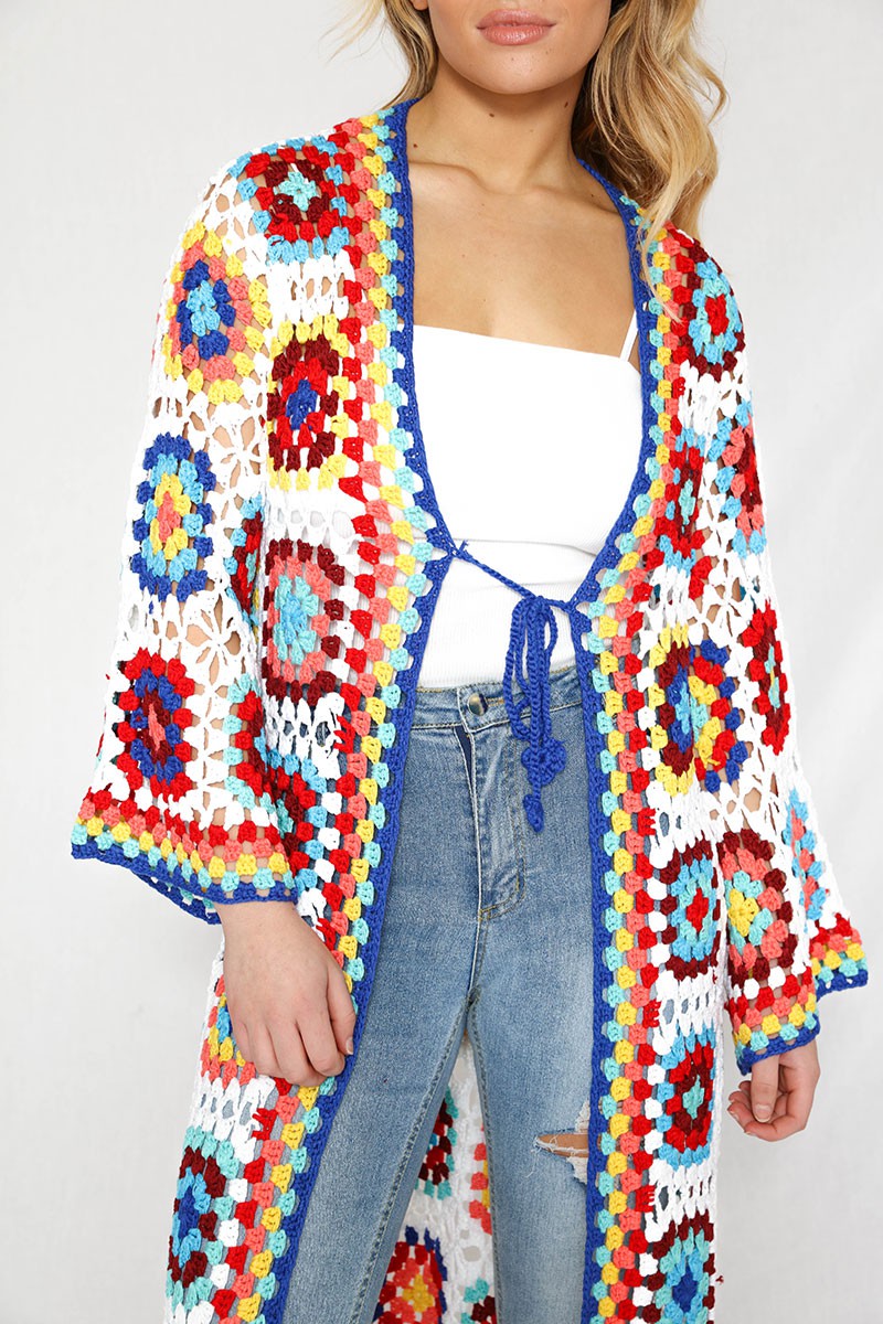 Tiled crochet cover up — product image