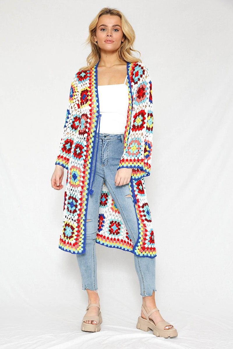 Tiled crochet cover up — product image