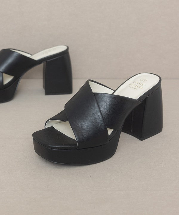Oasis Society Carmen - Chunky Platform Mule Heel — product image