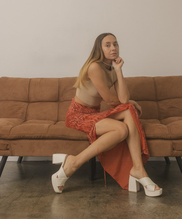 Oasis Society Carmen - Chunky Platform Mule Heel — product image