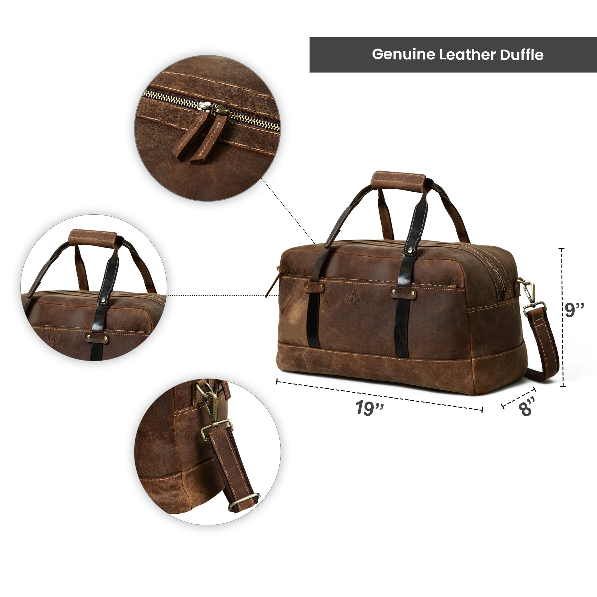 Espresso Elegance Carry on Duffle — product image