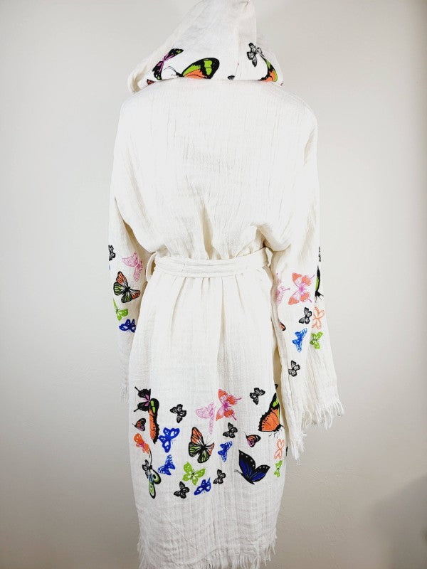Soft and Cozy Muslin Kimono Robe, Organic Cotton M — product image