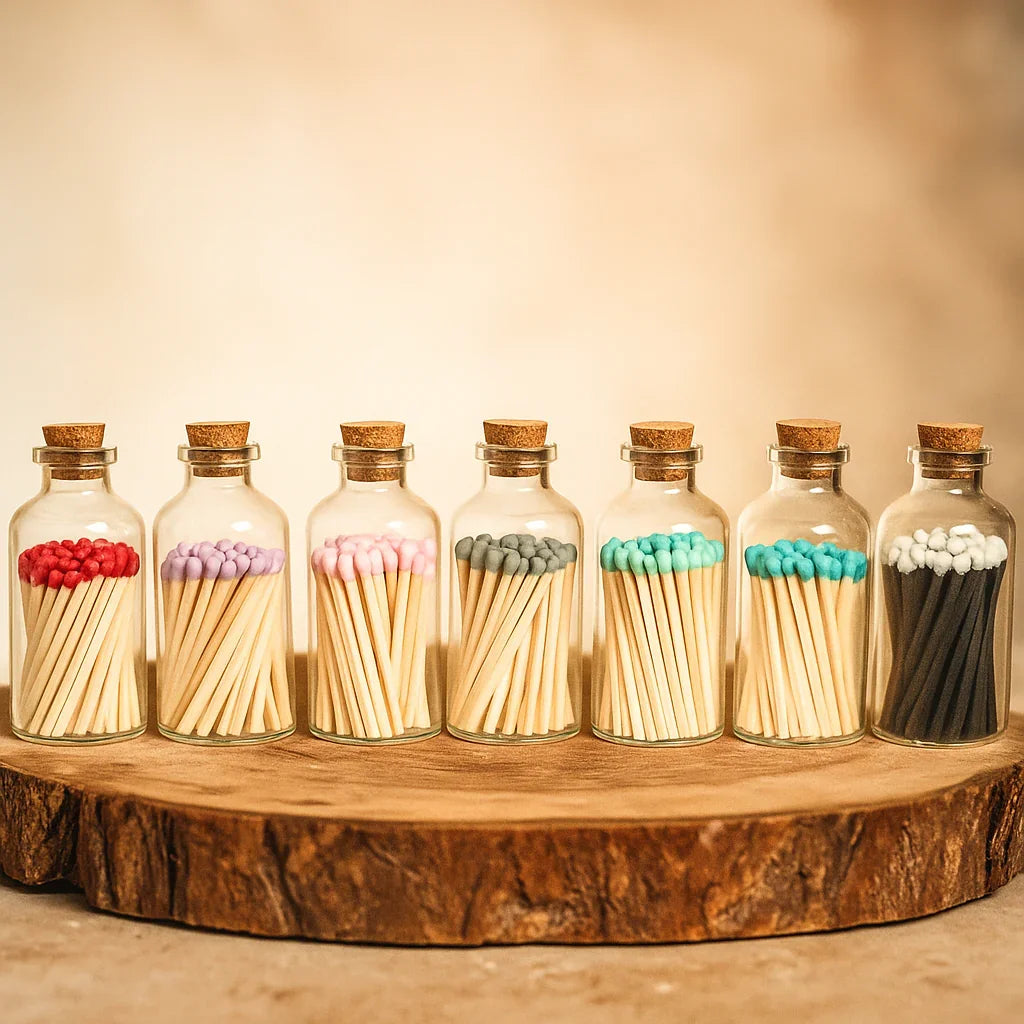Apothecary Match Glass Jar.