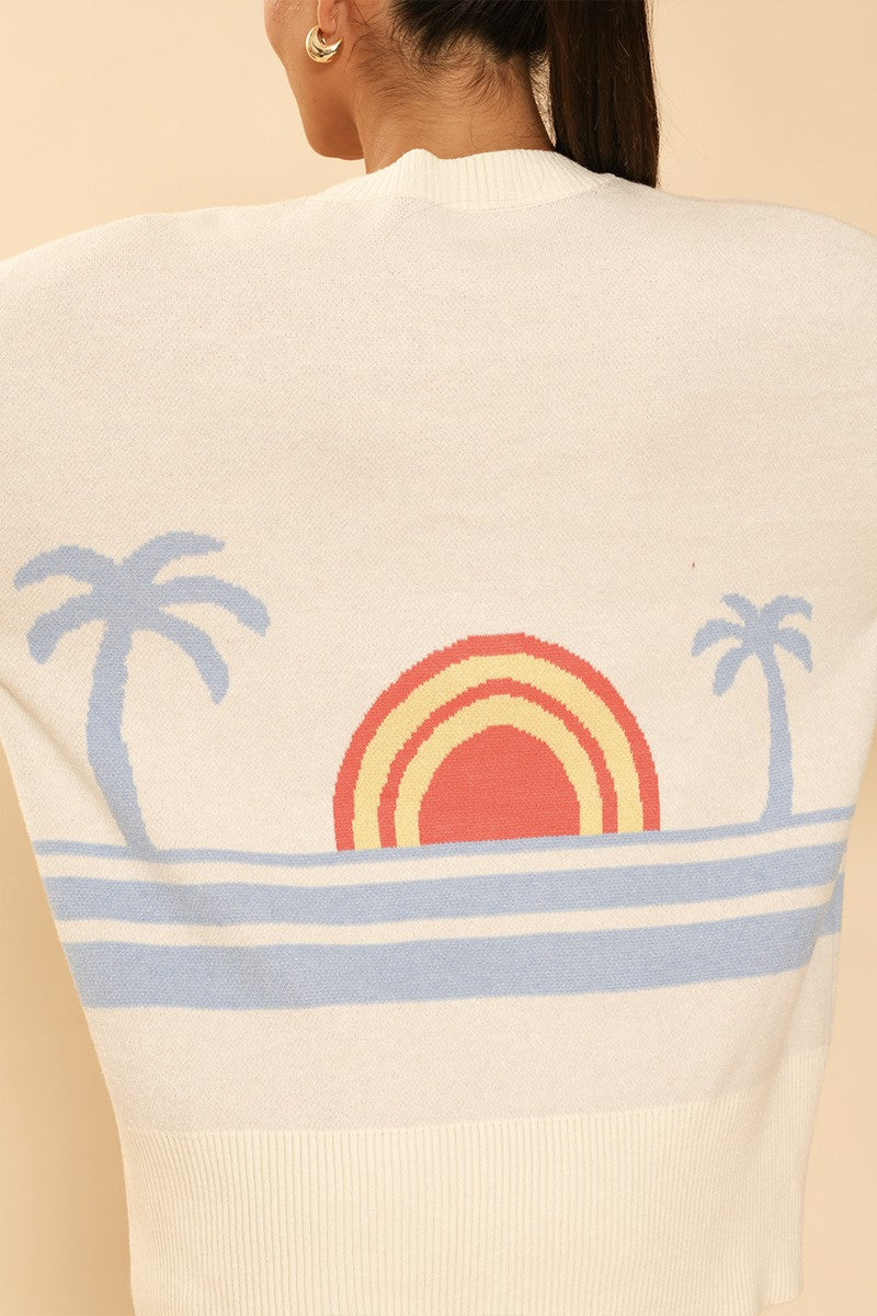 Ocean sunset knit cardigan — product image