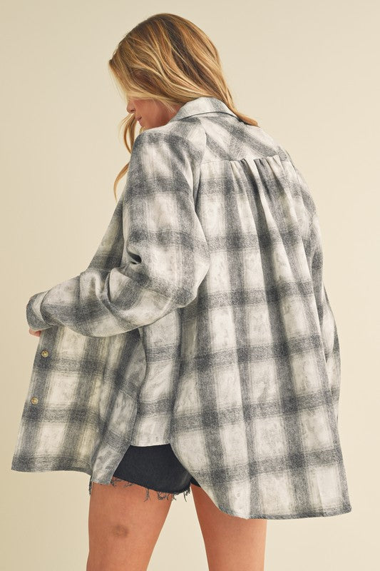 Laura Plaid Washed Flannel Button Up — product image
