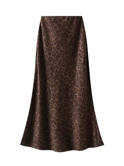 Leopard Print Midi skirt — product image