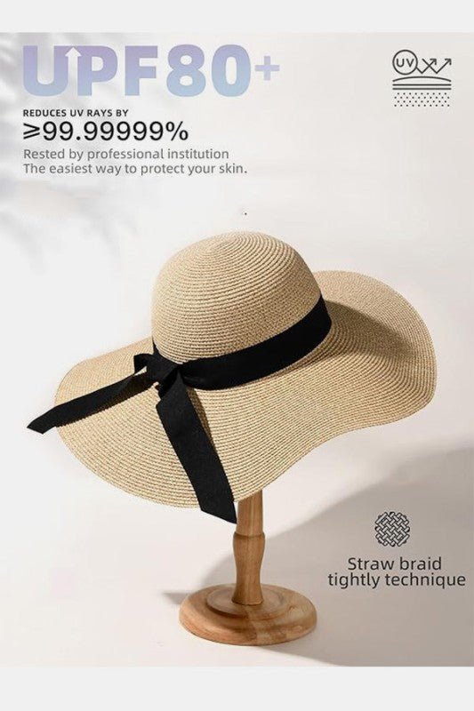 Sun Straw Hat Wide Brim UPF 80 Summer Hat — product image