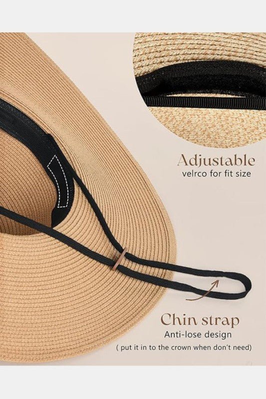 Sun Straw Hat Wide Brim UPF 80 Summer Hat — product image