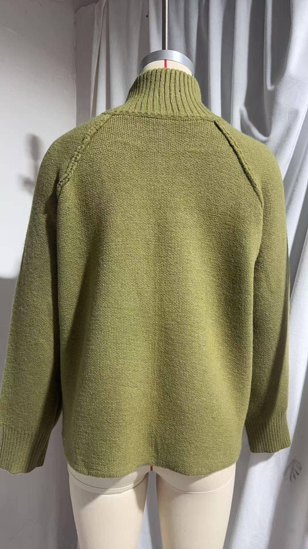 Chic Knit Korean ZipUp Cardigan  2025 Style: Black / One Size (Fits US Men's 8.5-14).