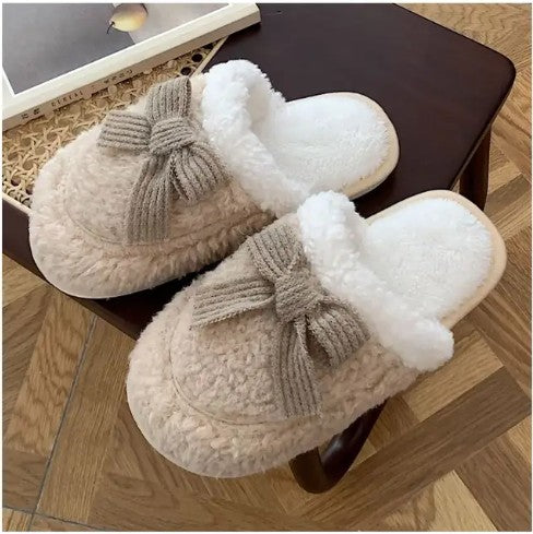 Cozy Knit Bow Slippers — product image