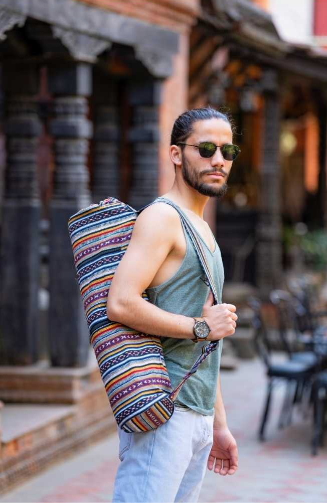 Cotton Gyari Yoga Bag