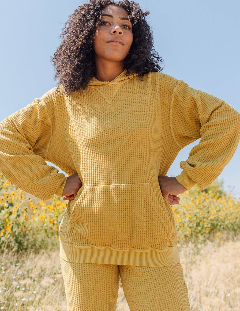 The Waffle Hoodie - Sunflower: Large — product image