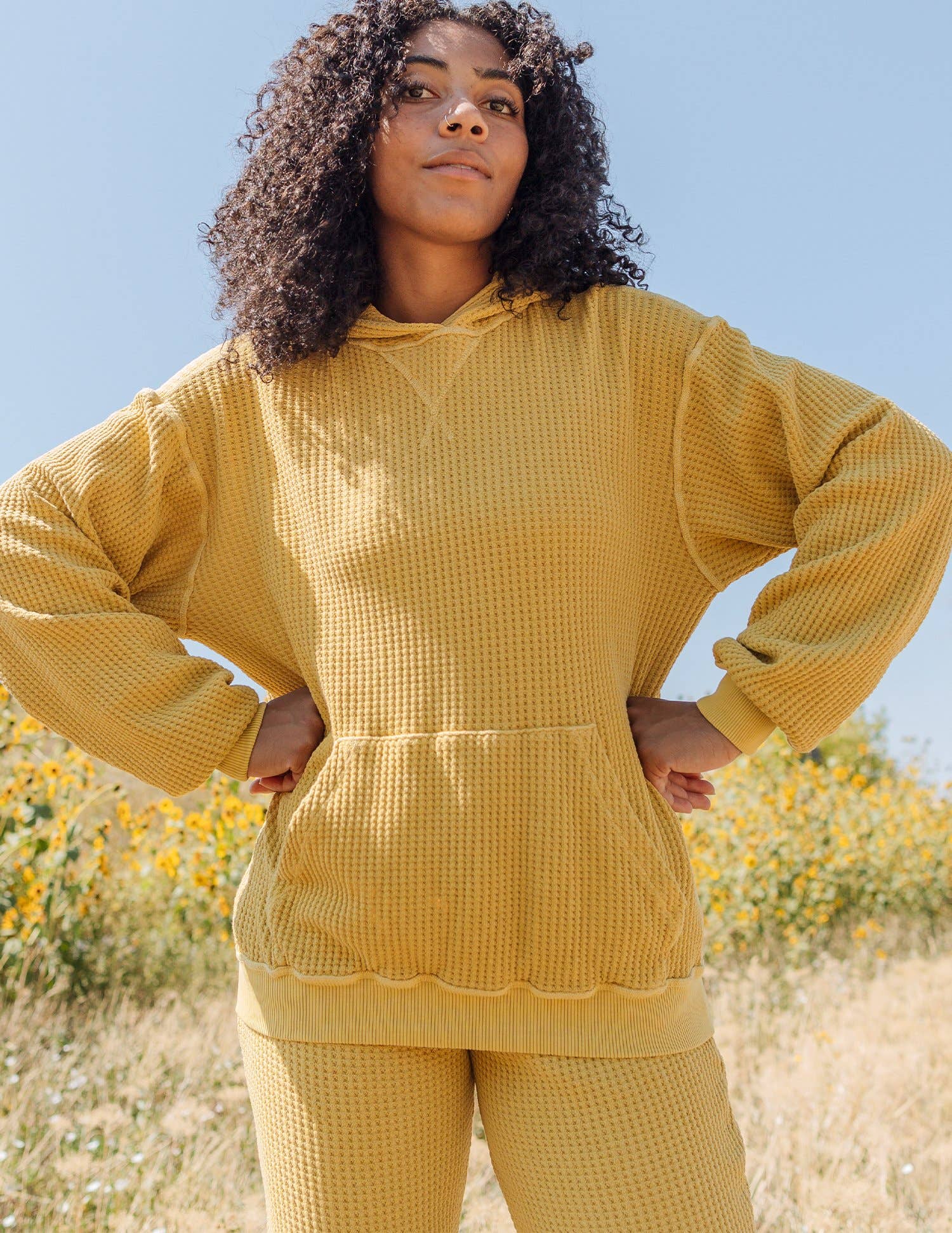 The Waffle Hoodie - Sunflower: Large — product image