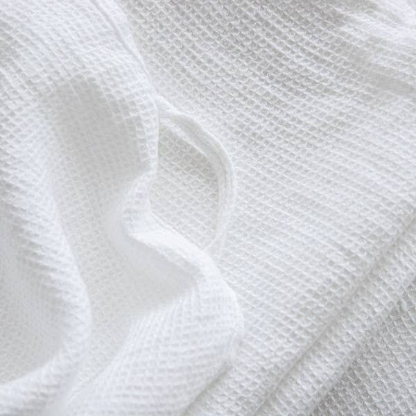 Linen Bath Towel Optical White Washed Waffle: 39 x 63